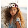 LLinfflr Deer Antler Hair Band Deer Headband with Flowers Antler Hair Hoop Flower Headband Party Cosplay Costume