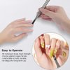 12Pcs Nail Art Brushes, Nail Gel Polish Painting Brush YIHUALE Nail Liner Brush, Nail Brush Gift for DIY Manicure Salon at Home (silver)