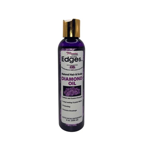 Hicks Edges Natural Hair & Scalp Diamond Oil, Breakage Prevention Hair Treatment, Stop Itchiness, Long-lasting Shine, Prevents Breakage Long-Lasting Shine Hair Oil