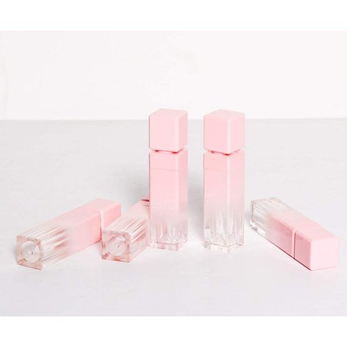5 Pcs 8ML Pink Ombre Effect Lip Gloss Tube with Screw Lid Empty Refillable Lip Tube Makeup Pipe Lip Plastic Lip Balm Tube DIY Cosmetic Container Jar Pot for Lip Gloss Beauty Lip (8ml/0.27oz)