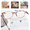 OLOMEE Reading Glasses Women Men Readers 1.25 Small Round Eyeglasses for Reading with Comfortable Spring Hinge Lightweight 3 Pack