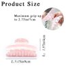 Brinie Hair Claw Clamps Pink Hair Barrettes Medium Non Slip Clips Hair Accessories for Women and Girls (2 PCS) (BT03-PW)