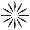 12pcs Archery Arrow Tips 100/125/150/200 Grain Field Tips 5/16 Inch Screw in Bullet Points , Archery Target Crossbow Practice Tip for Arrow Recurve Bow Compound Bow, Hunting Bow Arrow Target Practice