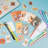 Dog Party Favors 148 Pcs Puppy Party Favors Bulk Dog Paw Mini Notebooks Pens Stickers Set for Dog Themed Birthday Party Supplies Classroom School Reward Gift Prizes Goodie Bags Stuffers