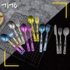 TiTo Titanium Cutlery Set Outdoor Camping Ultra Lightweight Tableware Spoon Knife Spork for Backpacking, Hiking, Travel, Home with Box and Cloth Bag (Colorful Set)