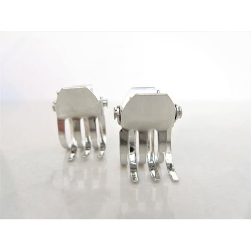 Generic Tiny mini silver tone metal hair claw clip Set E (Clip quantity: 3 clips), 1 Count (Pack of 1)