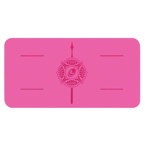 Liforme Yoga Pad - Free Yoga Bag, Eco-Friendly and Non Slip Yoga Knee Pad, Elbows and Hands, Biodegradable & Warrior-Like Grip Yoga Mat with The Unique Alignment System - Gratitude Edition - Pink