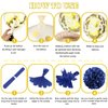 ZERODECO Birthday Party Decorations for Men, Navy Blue Gold Happy Birthday Banner Pompoms Balloon Arch Fringe Curtain Party Décor for Men Boys Women Girls Birthday Party Decorations Kit