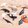 BRETOYIN Mini Fish Figurines Set 6PCS Whale Bath Toys Figure Whale Ornament for Kids Toddlers Preschool Educational Playset