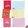 The Best Card Company - 10 Blank Note Cards Boxed (4 x 5.12 Inch) - All Occasion Notecards, Vehicles and Cars - Happy Campers AM6413OCB-B1x10