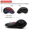 Golf Iron Head Covers Set 10pcs/Set Iron Headcover Golf Iron Club Cover USA American Flag for PXG0311 (Black)