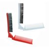 Folding Compact Travel Pocket HAIR BRUSH/COMB 1 Red 1 White Travel Camping School Gym Locker Work Car Purse Dorm (2pc Set)
