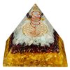 Healing Crystals Orgone Pyramid Gifts for Women, Citrine Orgonite Pyramids for Meditation, Chakra Balance, Positive Energy, Success, Handmade Home and Office Decor, Birthday Gifts