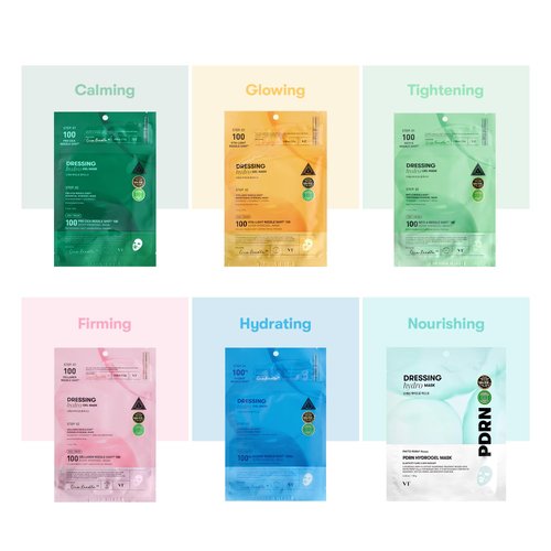 VT COSMETICS PDRN Hydrogel Mask(33gx4ea), Intensive Nourishing, Rejuvenating Face Mask, Skin Repair & Elasticity Boost, Overnight Melting Mask, Improves Elasticity & Radiant, Korean Facial Mask