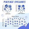 41PCS Blue Dog Paw Prints Birthday Party Supplies Include Plates Napkins Tablecloth Pet Party Decorations for Puppy Theme Party Picnic Baby Shower