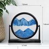 MXYATCJ | Moving Sand Art | Sand Art Liquid Motion | Glass Sand Art Pictures | Office Desk Decor | Desk Toys | 8 Inch Sky Blue