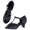 Yokala Women Ballroom Dance Shoes for Social Performance Professional Latin Salsa Practice Dancing Sandals 2.5'' Heel(5.5,Black-2.5 Inch Heel)