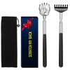 Foxgor Unique 2 Pack Back Scratcher with Gift Bag - Premium Portable Metal Stainless Steel Telescoping Massage Tool - Gift for Men Women1