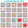 Wooden Dentist Kit for Kids, 41 Pieces Toy Medical Kit with Stethoscope & Medical Storage Bag, Montessori Pretend Doctor Kit Toys for 3 4 5 6 Years Old Boys Girls