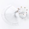 2 Set 100 Tips Clear Nail Art Swatches Sticks Polish Board Display Practice Sticks Tool Transparent Fan-shaped Nail Art Tips False Nail Sticks with Metal Screw Ring Plastic Christmas Gift