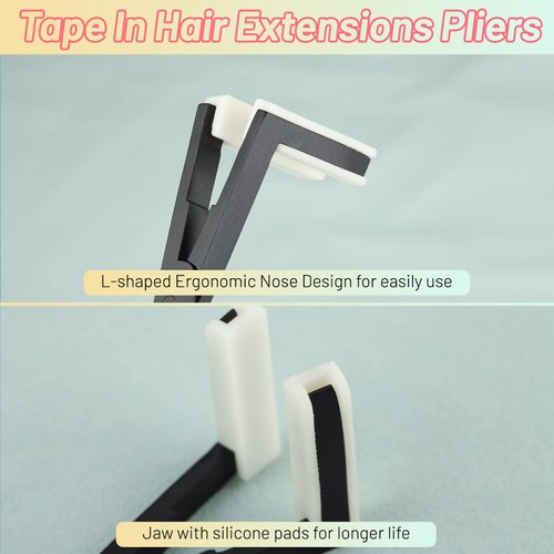 SPEEDWOX Tape In Hair Extensions Pliers 8 Inches Sealing Clamp Pliers Hair Sealing Pliers Human Hair Extensions Styling Tool Hair Extension For Salon Professional Installation