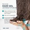 GIRL+HAIR Moisturizing Curl Defining Hair Gel - Soft Hold Styling Gel for Curly Hair - Tea Tree & Castor Oil for Hydration and Hair Growth, Paraben-Free (8 fl oz)