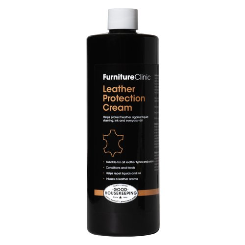 Furniture Clinic Leather Protection Cream | Leather Conditioner & Protector for Car Seats, Leather Furniture, Shoes, & More, 17oz/ 500ml