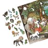 Wooden Puzzle for Adults - Uniquely Shaped Pieces - Made in The USA by FoxSmartBox - 390 Pieces - Orpheus Charming Animals