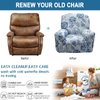 Eco-Ancheng Recliner Slipcovers 4-Pieces Lazyboy Recliner Covers Recliner Couch Covers Recliner Chair Cover Non Slip Reclining Slipcovers with Storage Pockets Furniture Protector for Living Room