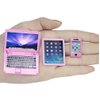 Dollhouse Decoration Miniature Accessories Dollhouse Computer Laptop Tablet Phone Simulation Accessories for Doll 1/6 1/12 Miniatures Play Set - 3 Pcs (3 Laptop-Pink)