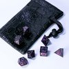 UDIXI Metal DND Dice Set, 7PCS Polyhedral D&D Dice Set Dragon d and d Dice with Gift Box for MTG Dungeons and Dragons Role Playing Games (Purple Sequins)