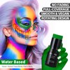 Go Ho Dark Green Face Body Paint Stick,Water Based Washable Green Face Paint Stick,Full-coverage Cream Green Body Paint for Halloween Cosplay SFX Witch Hulk Makeup,St Patricks Day Accessories