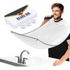 Beard Bib Beard Apron, Beard Hair Catcher for Men Shaving & Trimming Non-Stick Waterproof Beard Cape Grooming Cloth with 3 Suction Cups Birthday Gifts for Men Him Boyfriend, Christmas Gifts