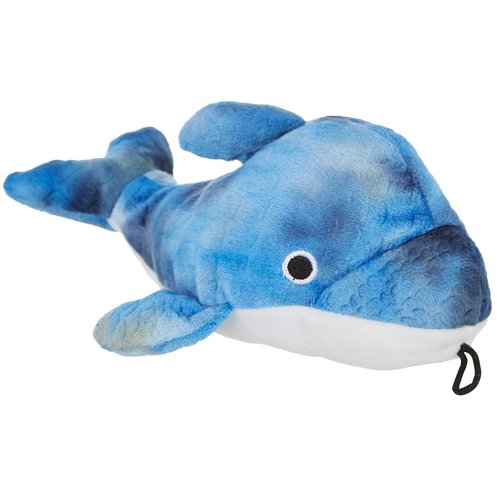 Patchwork Pet 10'' Tie Dye Dolphin Dog Toy One Size Blue/White