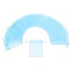 Dealglad 50Pcs Organza Bags 4x6 Inches, Sky Blue Sheer Drawstring Baby Shower Favor Bags Mesh Jewelry Pouches Wedding Candy Gift Bags