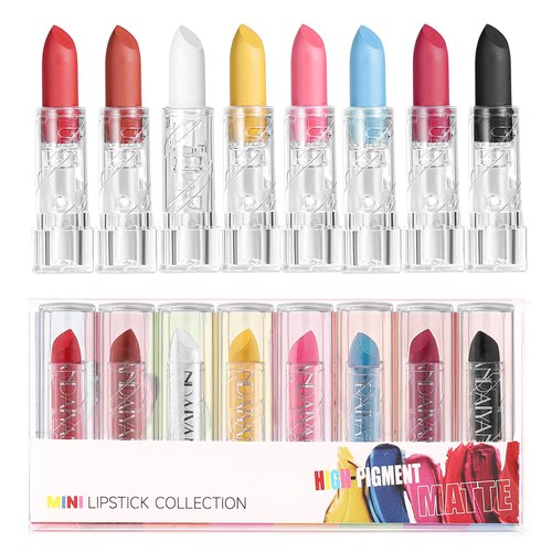 songfir 8 Colors Lipstick Set Waterproof Matte Lipstick for Party, Masquerade, Cosplay, Holiday Makeup