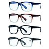 Success Eyewear READING GLASSES Set of 4 Best Value Top Bar Style Quality Reading Glasses for Men +1.5