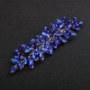 Teyglen Crystal Bride Wedding Hair Clips Bridal Blue Rhinestone Hair Clip Handmade Full Rhinestone Hair Barrette Red Blue Hair Pieces Sparkly Crystal Headpieces Hair Accessories for Women Bride Girls