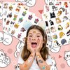 Cat Temporary Tattoos Themed Birthday Party Supplies Favors Decorations 96 PCS 8 Sheets Cute Fake Tattoo Stickers Party Games For Children Kids Boys Girls School Gifts Rewards Home Activity
