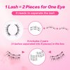 FindLove 2 pairs Magnetic Lashes with Applicator Short Waterproof Magnetic Eyelashes Kit Natural Look Easy to Wear(XEM)