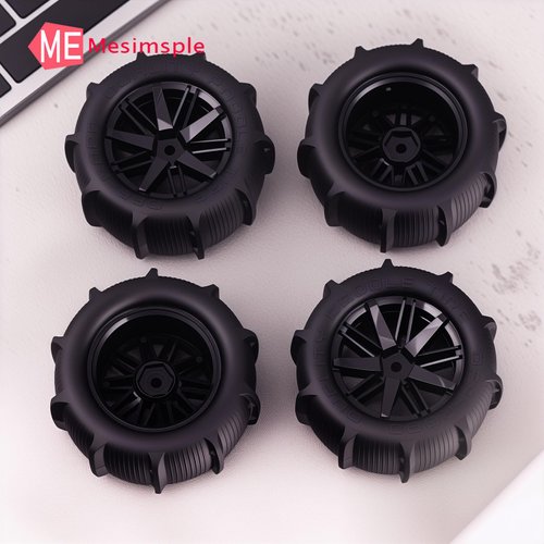Mesimsple Pre Glued Plastic H14BM Wheel And Paddle Tire Rim for MJX Hyper Go 1/14 H14BM 1/16 H16BM H16PL H16DR Series Upgrades Part