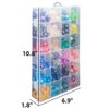 2 Pack DND Dice Storage Box Each 24 Grids Polyhedral Dice Organizer with Removable Dividers Holding Up To 1600 Dices Small Craft Containers for Dice Collectors or RPG D&D Games (Box only)