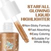 FOCALLURE Starfall Glowing Liquid Highlighter, Shimmering Body Oil, Non-Sticky Shimmer Liquid Luminizer, Non-Greasy, Face & Body Glitter Makeup for Costumes, Cosplay, Rave Festival, BRONZE CRAZE