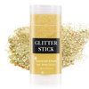 Yeweian Gold Face Body Glitter Stick, Lip Eye Nails Hair Body Glitter Gel,Singer Concerts Face Body Sequins Glitter Makeup, Mardi Gras Glitter Accessories,Chunky Holographic Face Glitter Gel for Women
