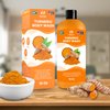 Turmeric Body Wash – Skin Brightening Turmeric Soap for Dark Spots, Hyperpigmentation – Exfoliating Turmeric Face Wash Reduces Acne, Scars, & Cleanses Skin – Natural Turmeric Liquid Soap Made in USA