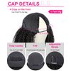 Vshow Curly V Part Wig Human Hair Upgrade U Part Wigs Human Hair Wigs for Women Glueless V Shape Wigs Afro Curly Wigs No Leave Out 180% Density Natural Color 18Inch