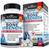 Bone Strength Calcium Supplement - With Calcium, Vitamin D3, K2, C, Magnesium, Zinc - 8 Bone-Building Nutrients, High Absorption, Non-Constipating Formula - 120 Veggie Capsules for Optimal Bone Health