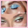 evpct Kaely 2Pcs Cream Eye Shadow Brightener Sticks Set for Eyes Waterproof, Sky Blue & Greenish Cyan Shimmer Cream Eyeshadow Applicator Stick Pigmented Eye Makeup sombras en crema para ojos 10+12