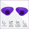 Super Sunnies Slim Flex UV Eye Protection, FDA Compliant Individual Tanning Goggles Eyeshields (Purple)