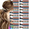 BASEMMAHER 20Pcs Glitter Rainbow Hair Ties Gay Pride Colorful Knotted Stretch Hair Rope Pearl Elastic Bracelet Ponytail Holder Hair Scrunchie Accessories for Women Girls LGBTQ Parade Party Headpiece